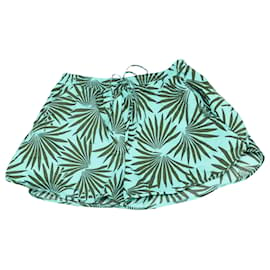 Diane Von Furstenberg-Pantalones cortos con estampado tropical Diane Von Furstenberg en algodón verde y negro-Otro,Impresión de pitón