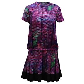 Proenza Schouler Robe Midi Plissée en Soie Violette Autre