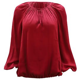 Diane von Furstenberg Marnie Bluse aus burgunderfarbener Seide Rot Bordeaux