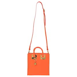 Sophie Hulme-Sophie Hulme Mini bolso Albion de cuero naranja-Naranja,Coral