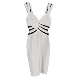 Herve Leger-Vestido ajustado de Herve Léger en rayón blanco-Blanco,Crudo