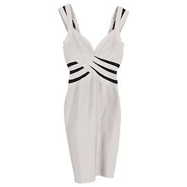 Herve Leger Vestido ajustado de Herve Léger en rayón blanco Blanco Crudo