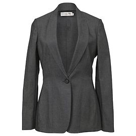 Christian Dior Single Button Blazer in Grey Wool Grey
