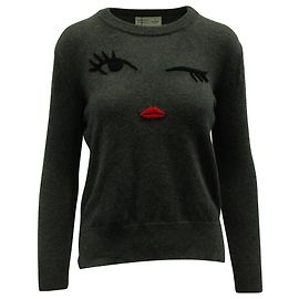 Kate Spade x Boome Street Winking Face Pullover aus grauem Polyamid Grau