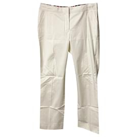 Salvatore Ferragamo-Salvatore Ferragamo Pantalón blanco de seda blanca-Blanco