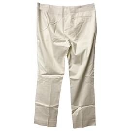 Salvatore Ferragamo-Salvatore Ferragamo Pantalón blanco de seda blanca-Blanco