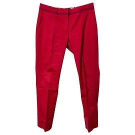 Pantalones Salvatore Ferragamo de algodón rojo Roja