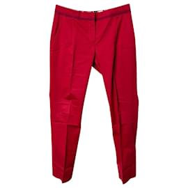 Salvatore Ferragamo-Pantalones Salvatore Ferragamo de algodón rojo-Roja