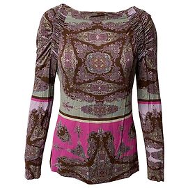 Top Etro Paisley Estampado em Seda Multicolor Outro Impressão em python