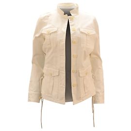 Tory Burch Sergeant Pepper Jacket in White Cotton White Cream