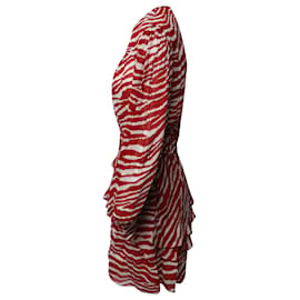 Isabel Marant-Étoile Isabel Marant – Drapiertes Kleid mit Java-Print aus roter Viskose-Andere
