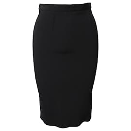 Roland Mouret-Roland Mouret Arreton Midi-Bleistiftrock aus schwarzer Viskose-Schwarz