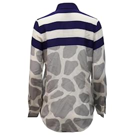 Autre Marque-Mother of Pearl Printed Button Front Shirt in Multicolor Silk-Other
