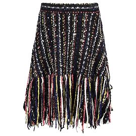 Falda MSGM con flecos en lana negra Otro