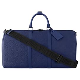 Louis Vuitton-LV Keepall 50 Taurillon azul marino-Azul