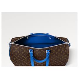 Louis Vuitton-LV Keepall 50 Bandouliere Macassar Blau-Blau