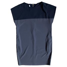 Impérial Black and Grey Polyester Dress Black Grey