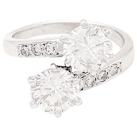 inconnue “Toi & Moi” ring in white gold, diamonds. Other