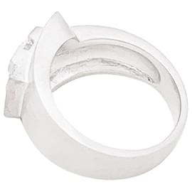 inconnue-Modernistischer Ring aus Weißgold, Diamant.-Andere