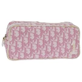 Christian Dior-Bolso de lona Christian Dior Trotter Autenticación rosa bs14233-Rosa