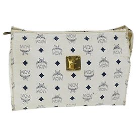 MCM Vicetos Logogram Clutch PVC Weiß Auth 75007 Weiß