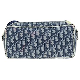 Christian Dior-Christian Dior Trotter Canvas Umhängetasche Navy Auth bs14332-Marineblau