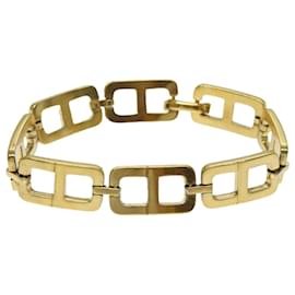 Christian Dior-Pulseira Christian Dior em metal Ouro Auth yk12330-Dourado