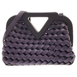 Bottega Veneta-Bolsa Roxa Bottega Veneta Pequena Intrecciato Point-Roxo