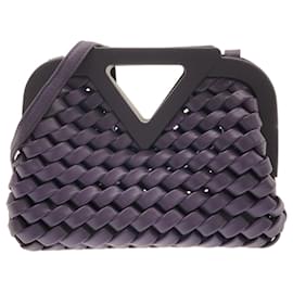 Bottega Veneta-Bolso satchel pequeño con punta Intrecciato de Bottega Veneta morado-Púrpura
