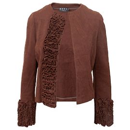 Chaqueta Marni de sarga de algodón marrón Castaño