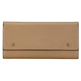 Céline-Céline-Geldbörse mit großer Klappe-Beige