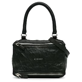 Givenchy-Schwarze Givenchy-Tasche „Pandora“ aus kleinem Leder-Schwarz