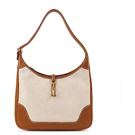 Hermès-Bolso de hombro marrón Hermès Toile Barenia Trim II 31-Beige