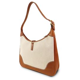 Hermès-Sac à bandoulière Hermès Toile Barenia Trim II 31 marron-Beige