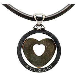 Bulgari-Collar con colgante de corazón Tondo de oro Bvlgari de 18 quilates-Dorado