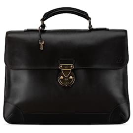 Louis Vuitton-Black Louis Vuitton Utah Apache Briefcase Business Bag-Black
