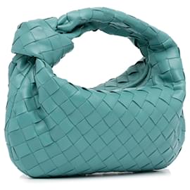 Bottega Veneta-Bolsa Bottega Veneta Mini Intrecciato Jodie Azul-Azul