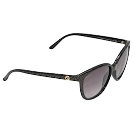 Gucci-Schwarze Gucci-Sonnenbrille aus Acetat-Schwarz