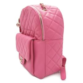 Chanel-Pink Chanel Large CC Quilted Caviar Day Backpack-Pink