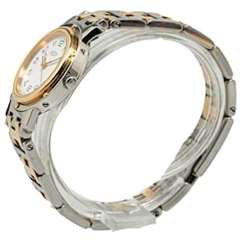 Hermès-Silberne Hermès-Quarz-Edelstahl-Clipper-Uhr-Silber