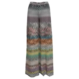 Missoni-Calça Missoni Chevron Tricotada Multicolorida Tamanho IT 40-Multicor