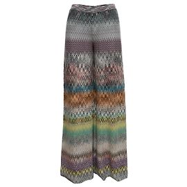 Multicolor Missoni Chevron Knit Wide-Leg Pants Size IT 40 Multiple colors