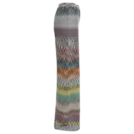 Missoni-Mehrfarbige Missoni Chevron-Strickhose mit weitem Bein, Größe IT 40-Mehrfarben