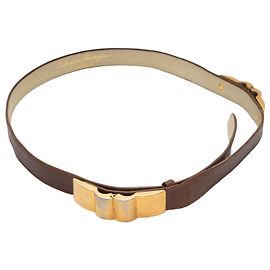 SALVATORE FERRAGAMO Belts T.International S Leather Brown