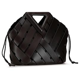 Bottega Veneta-Bolsa Marrom Bottega Veneta Média Intrecciato Point-Marrom