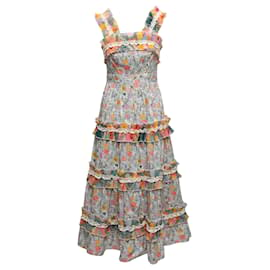 Autre Marque-Robe multicolore à plusieurs niveaux sans manches à imprimé floral Celia B Taille US S-Multicolore