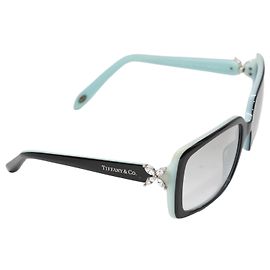 Occhiali da sole rettangolari Tiffany & Co. neri e blu Tiffany Nero