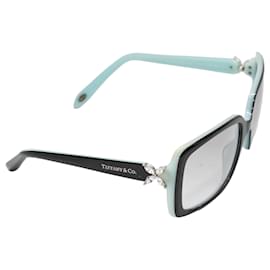 Tiffany & Co-Óculos de sol retangulares pretos e azuis Tiffany Tiffany & Co.-Preto