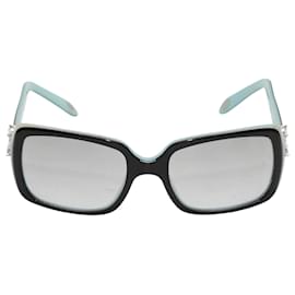 Tiffany & Co-Rechteckige Sonnenbrille von Tiffany & Co. in Schwarz und Tiffanyblau-Schwarz