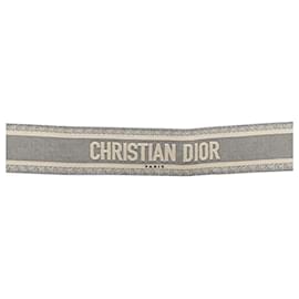 Dior-Gray Dior Embroidered Logo Strap-Red